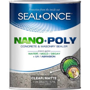 The Best Concrete Sealer Option: SEAL-ONCE SO7910 Nano+Poly Concrete & Masonry Sealer