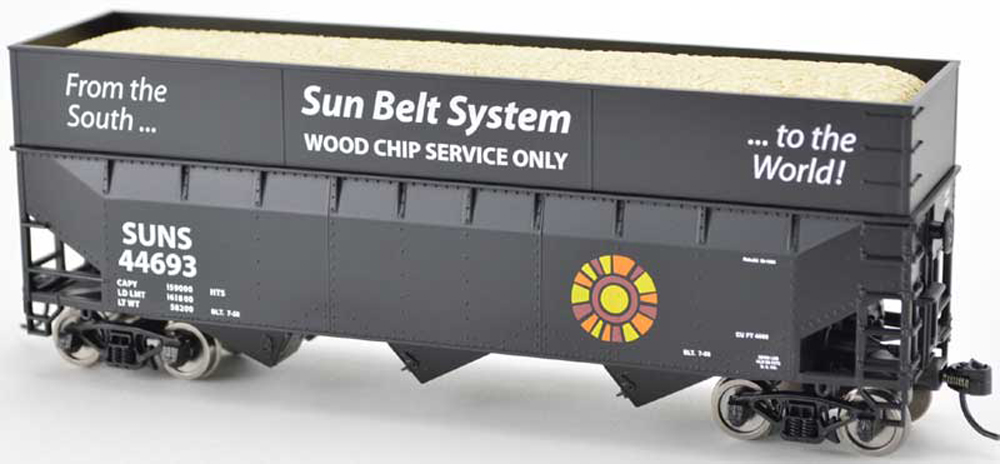 Sun Belt System 70-ton wood-chip hopper.